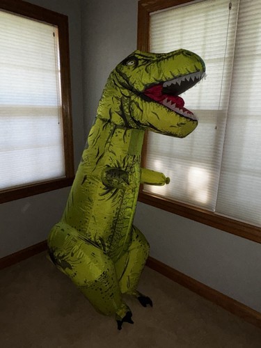 Child inflatable trex - child, dinosaur