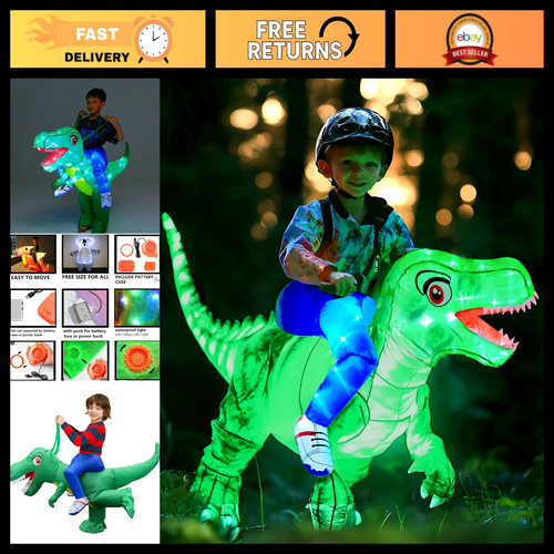 Kids inflatable dinosaur rider - dinosaur,