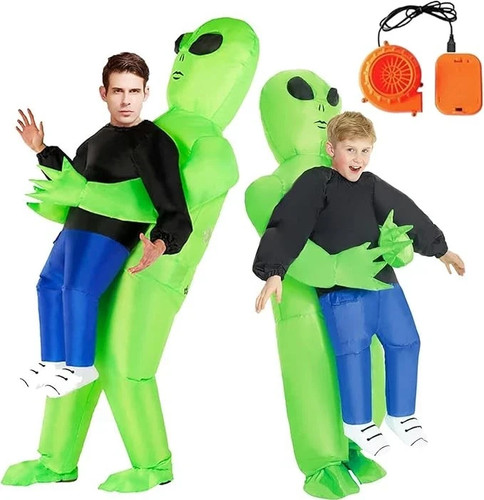 Kids inflatable green - inflatable, alien